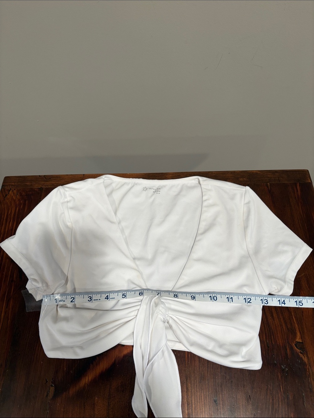 Aerie Offline Short Sleeve Tie Knot Front Crop Top Size S - Picture 5 of 8